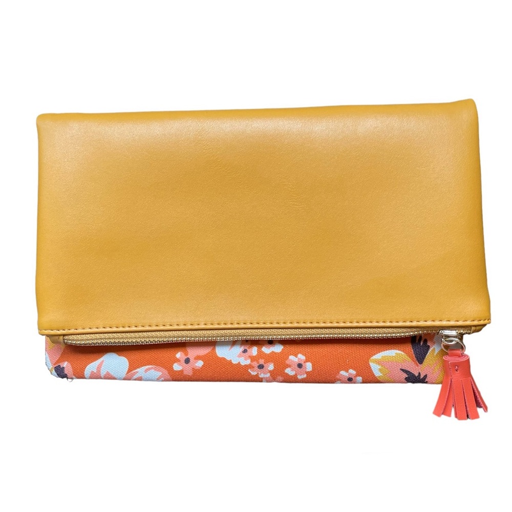Rachel Pally Reversible Clutch - Mustard / Floral Print